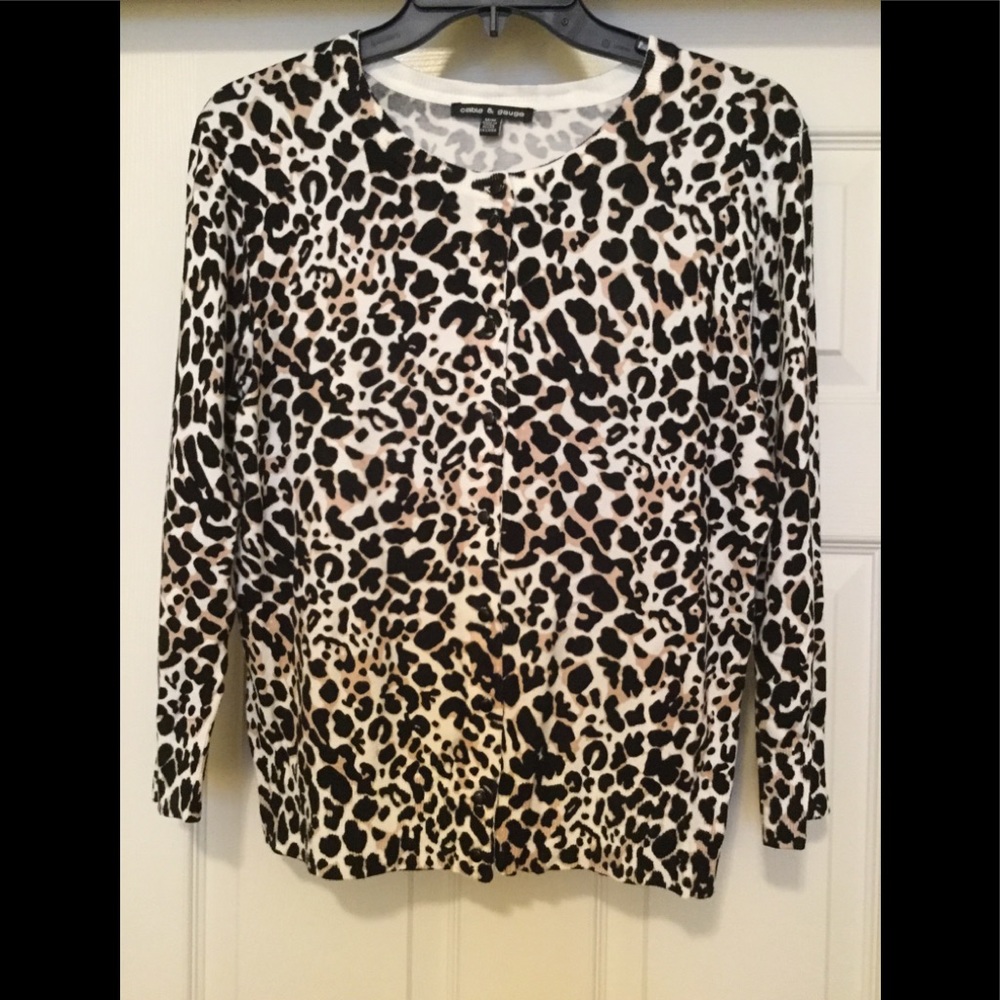 CABLE & GAUGE “Leopard “ CARDIGAN
